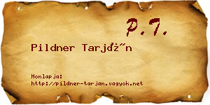Pildner Tarján névjegykártya